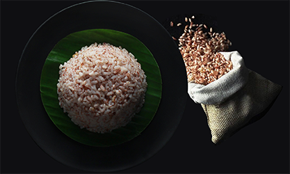 Kerala Matta Rice in Microwave