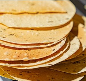 Roasting Papad