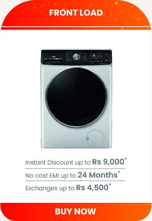 IFB Front Load Washing Machine - Exchange annd Save up to ₹10000. No Cost EMI up to 18 months. Cashback up to ₹5000.