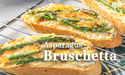 Asparagus Bruschetta in Microwave Oven