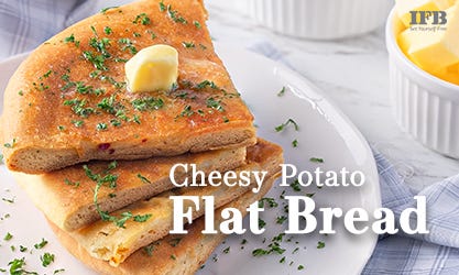 Cheesy Potato Flat Bread in Microwave Oven