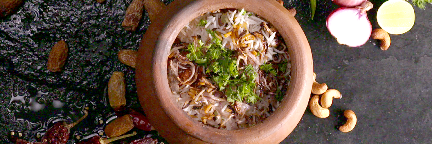 Gosht ki Dum Biryani in Microwave