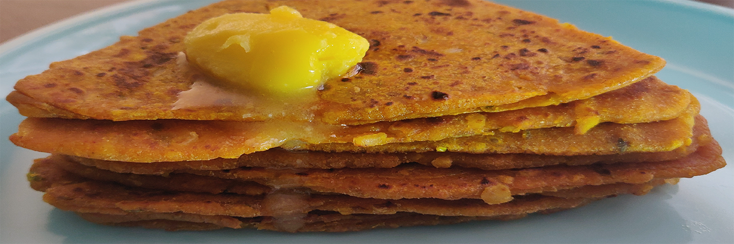 Masala Dal Paratha (made with Leftover Dal)