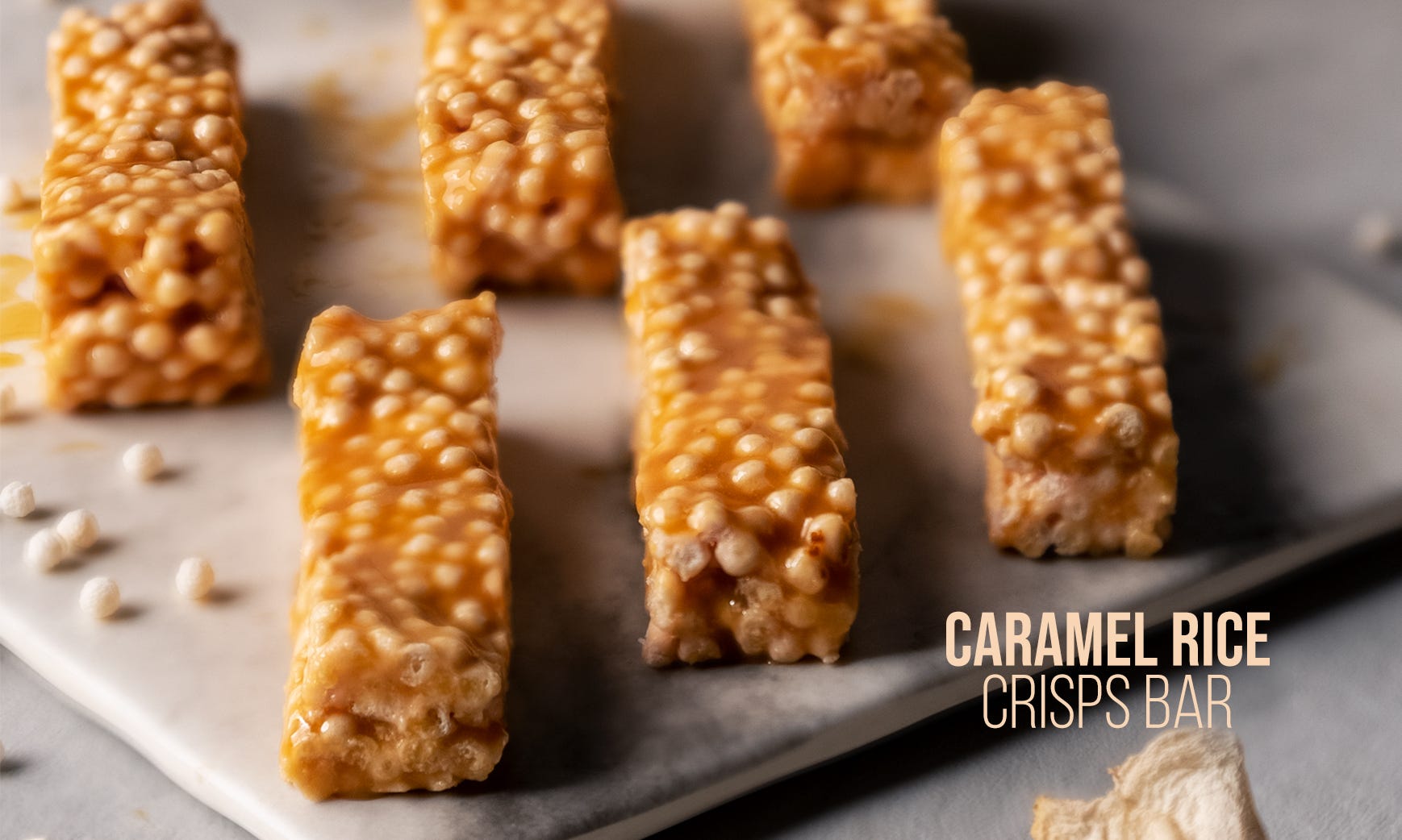 Caramel Rice Crisps Bar in Microwave Oven