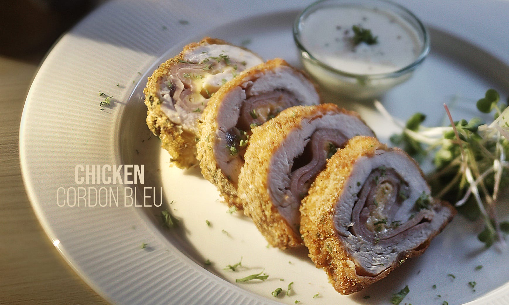 Chicken Cordon Bleu in Microwave