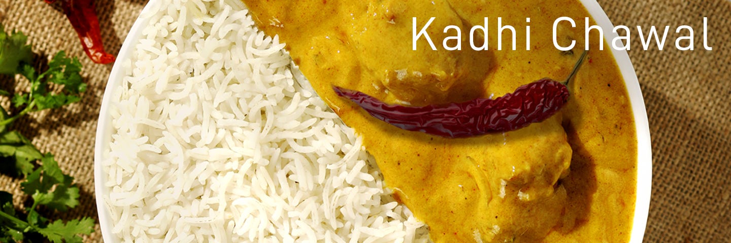 Kadhi Chawal in Microwave