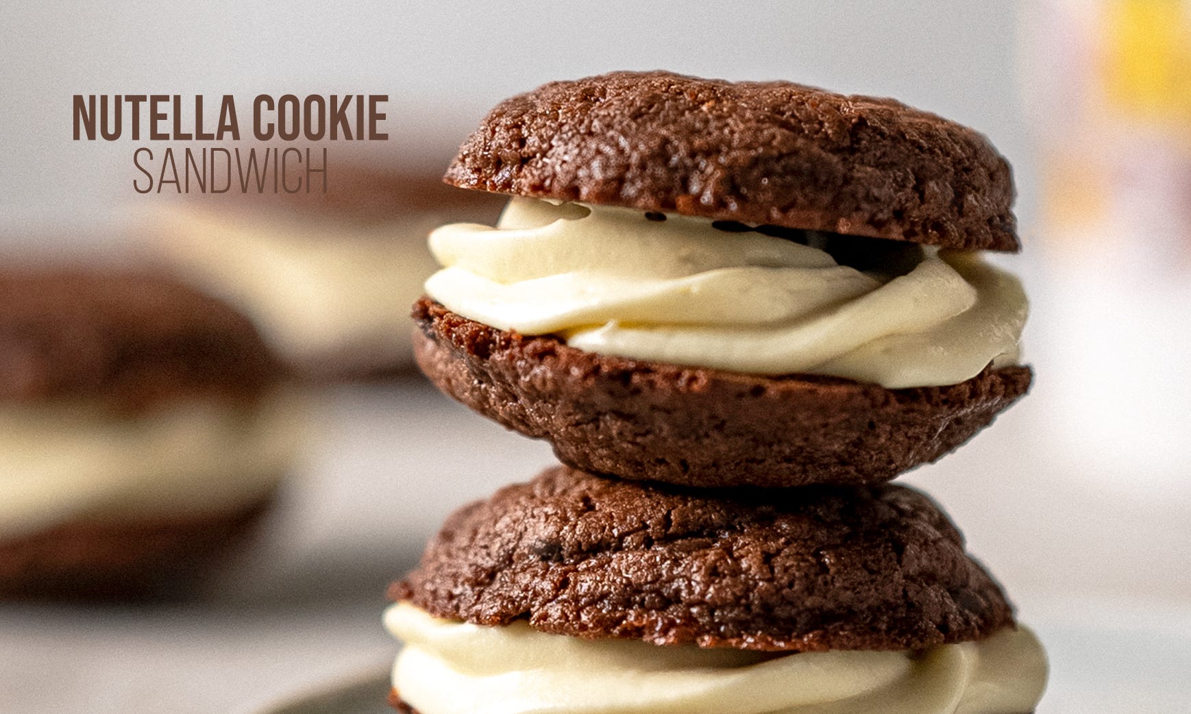 Nutella Cookie Sandwich In Microwave Oven