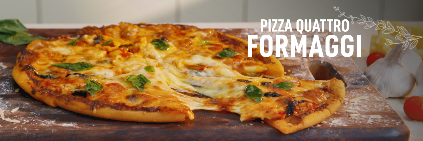 Pizza Quattro Formaggi (Four Cheese Pizza)