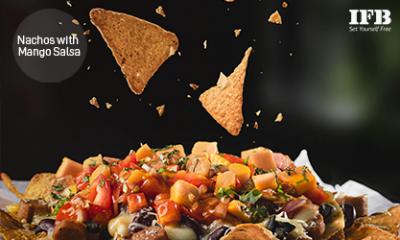 Nachos with Mango Salsa in Microwave