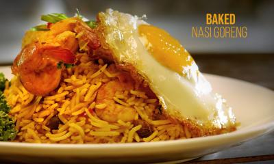 Baked Nasi Goreng in Microwave
