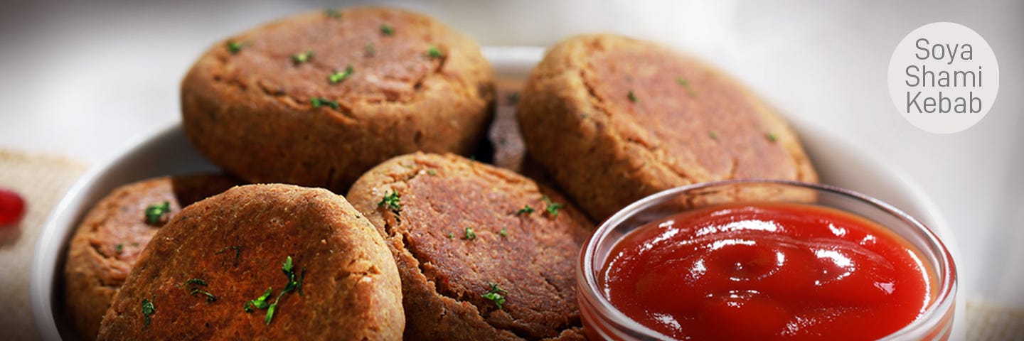 Soya Shami Kebab in Microwave