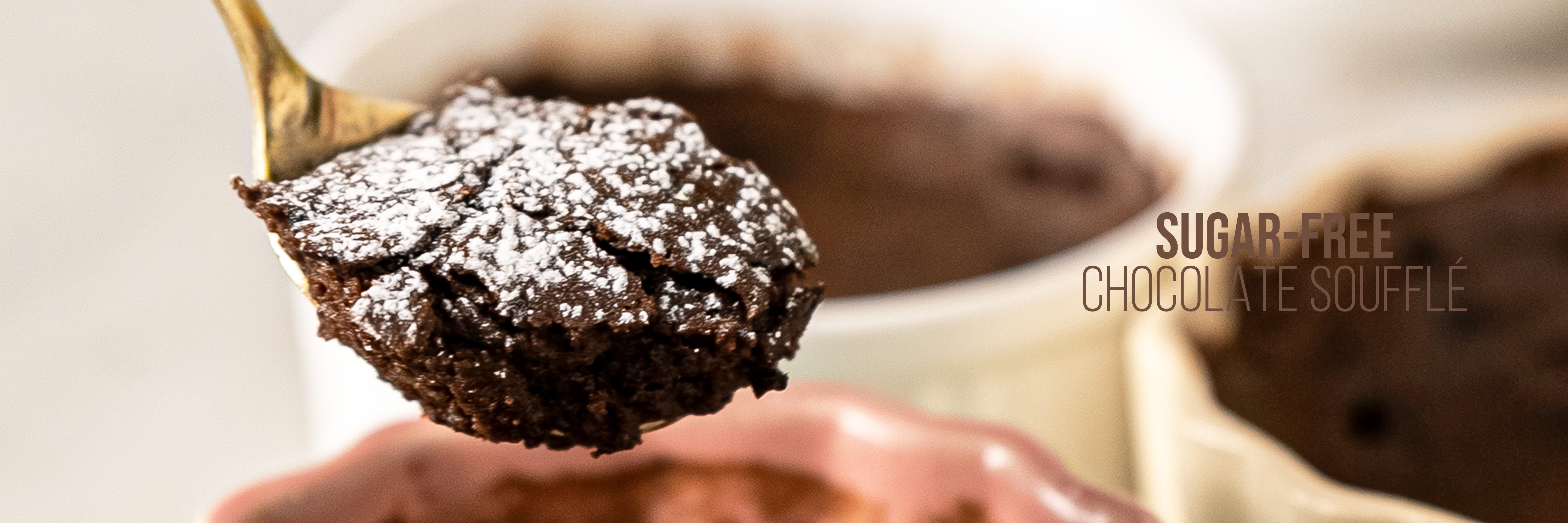 Sugar-Free Chocolate Soufflé in Microwave Oven