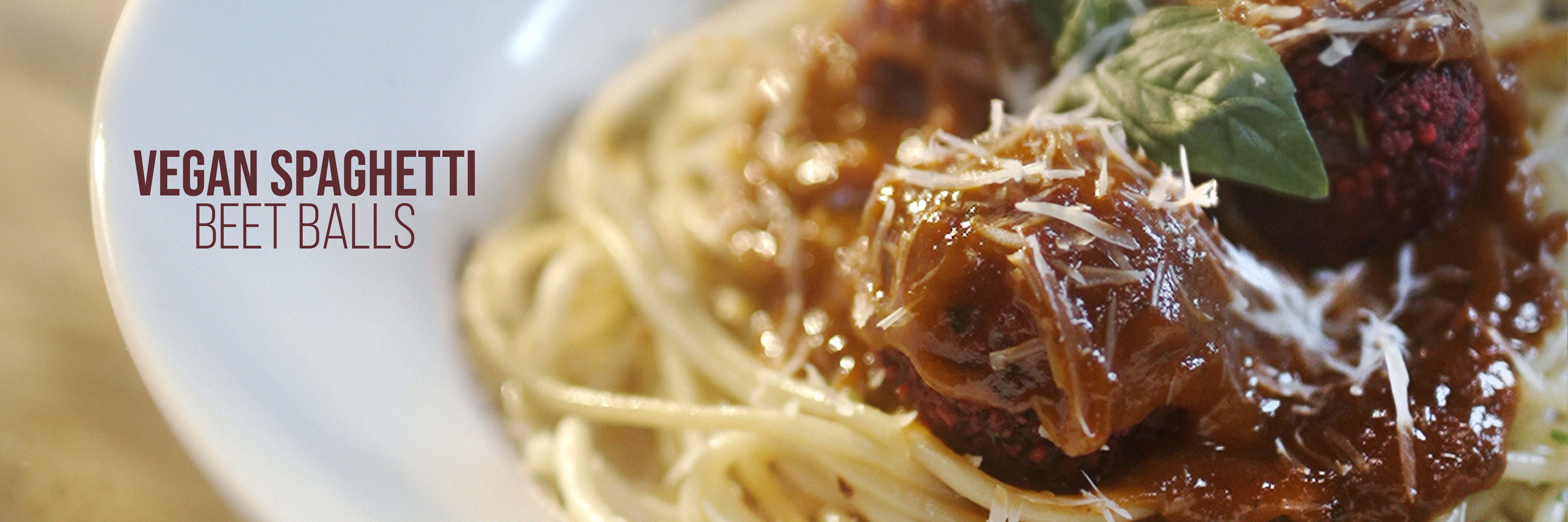 Vegan Spaghetti Beet Balls in Microwave