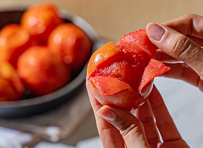 Blanching Tomatoes